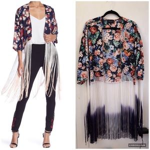 Romeo & Juliet Dip Dye Fringe Kimono
